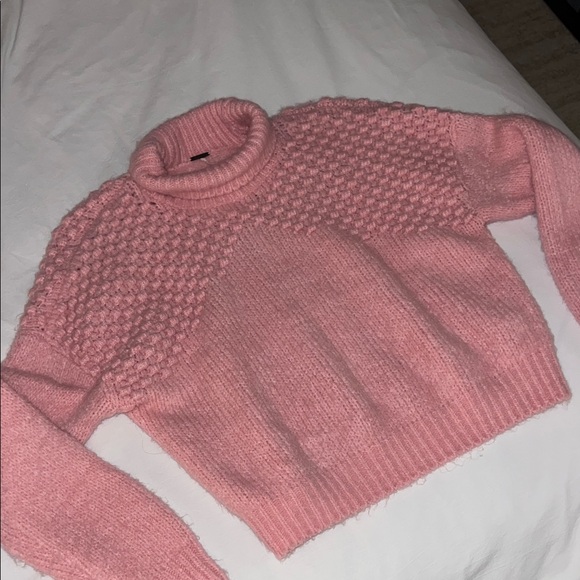 Free People bubblegum Pink bradley pullover mock neck Sweater size xs - Picture 3 of 6